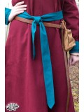 Jona viking dress - Wine red/Teal Blue