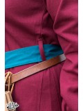 Jona viking dress - Wine red/Teal Blue