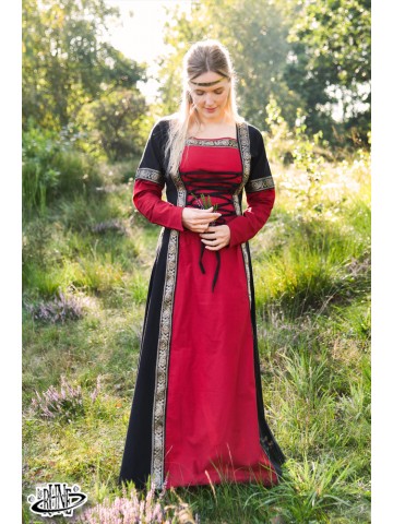 Eleanor medieval dress - Red/Black