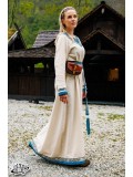 Viking Dress Lagertha, Natural/Dove Blue