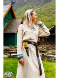 Viking Dress Lagertha, Natural/Dove Blue