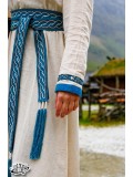 Viking Dress Lagertha, Natural/Dove Blue