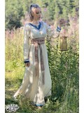 Viking Dress Lagertha, Natural/Dove Blue