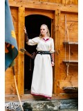 Viking Dress Lagertha, Natural/Red