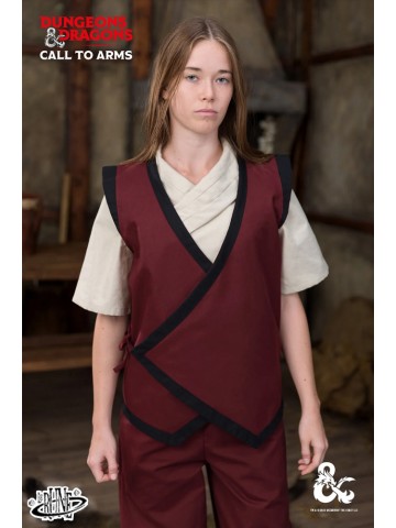 Dungeons & Dragons Monk vest - Bordeaux/Black