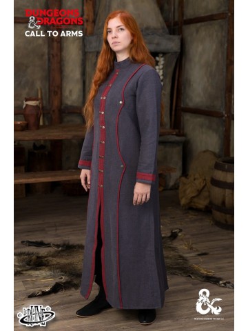 Dungeons & Dragons Warlock Coat - Grey/Red