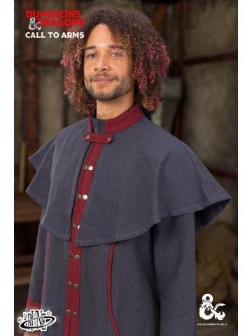 Dungeons & Dragons Warlock Cape - Grey/Red