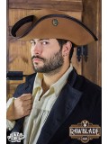 Three Doublons Tricorne hat - Light Brown