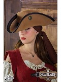 Three Doublons Tricorne hat - Light Brown