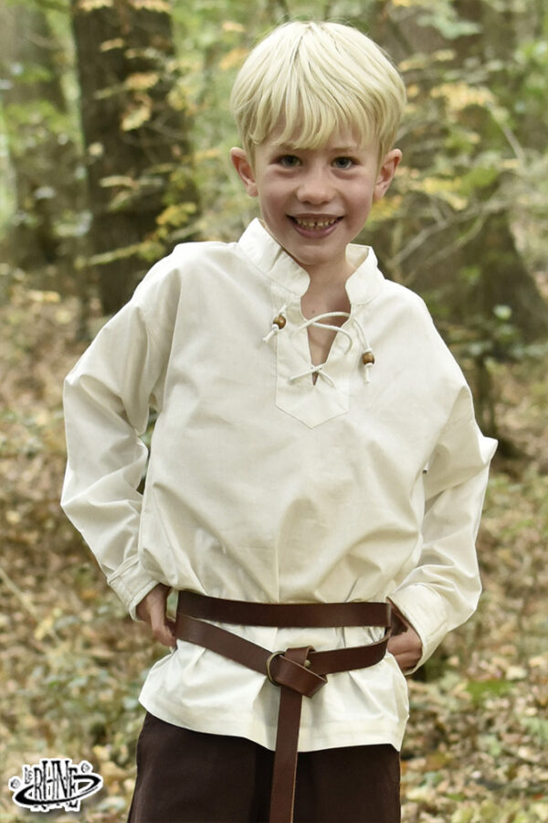 Camicia medievale Colin per bambini - Naturale